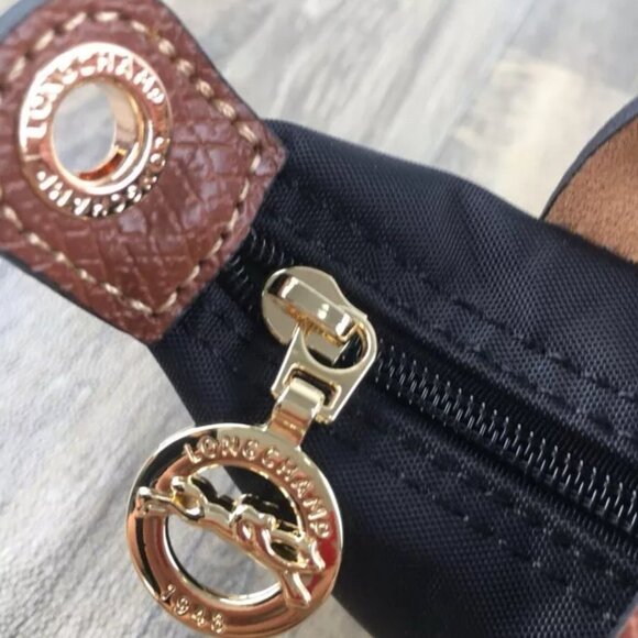 Longchamp Black and Brown Tote Bag - Picture 5 of 8